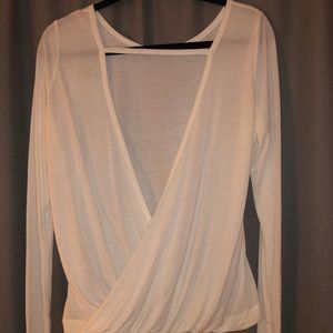 Open back long sleeve tee